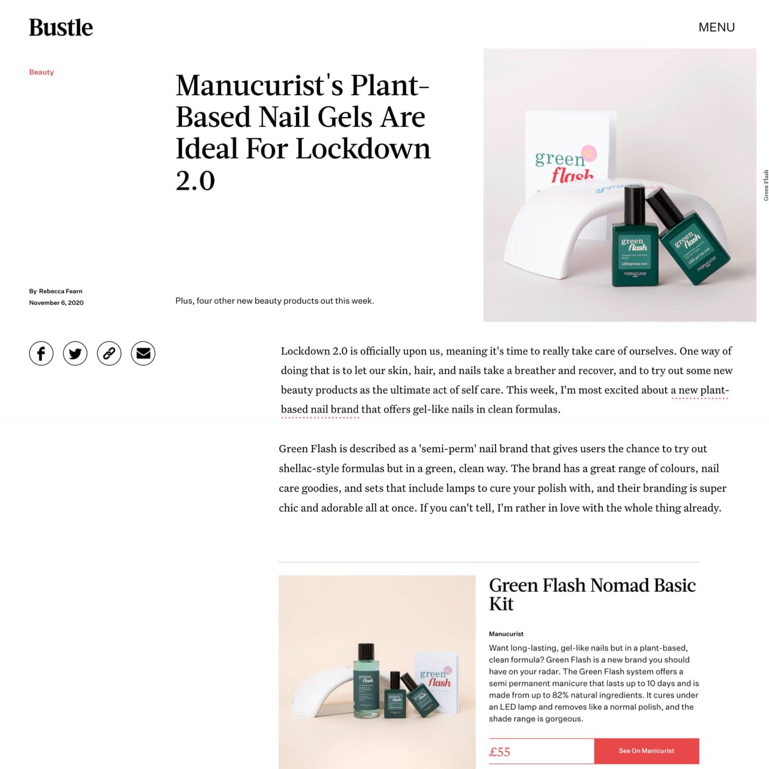 Manucurist's Plant-Based Nail Gels