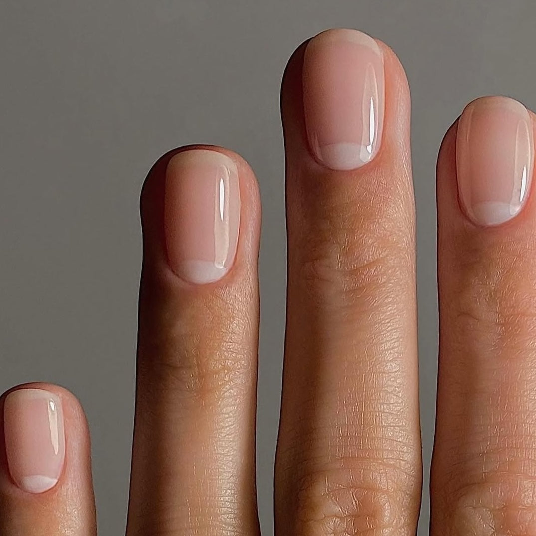 Soft pastel nude nail look trend