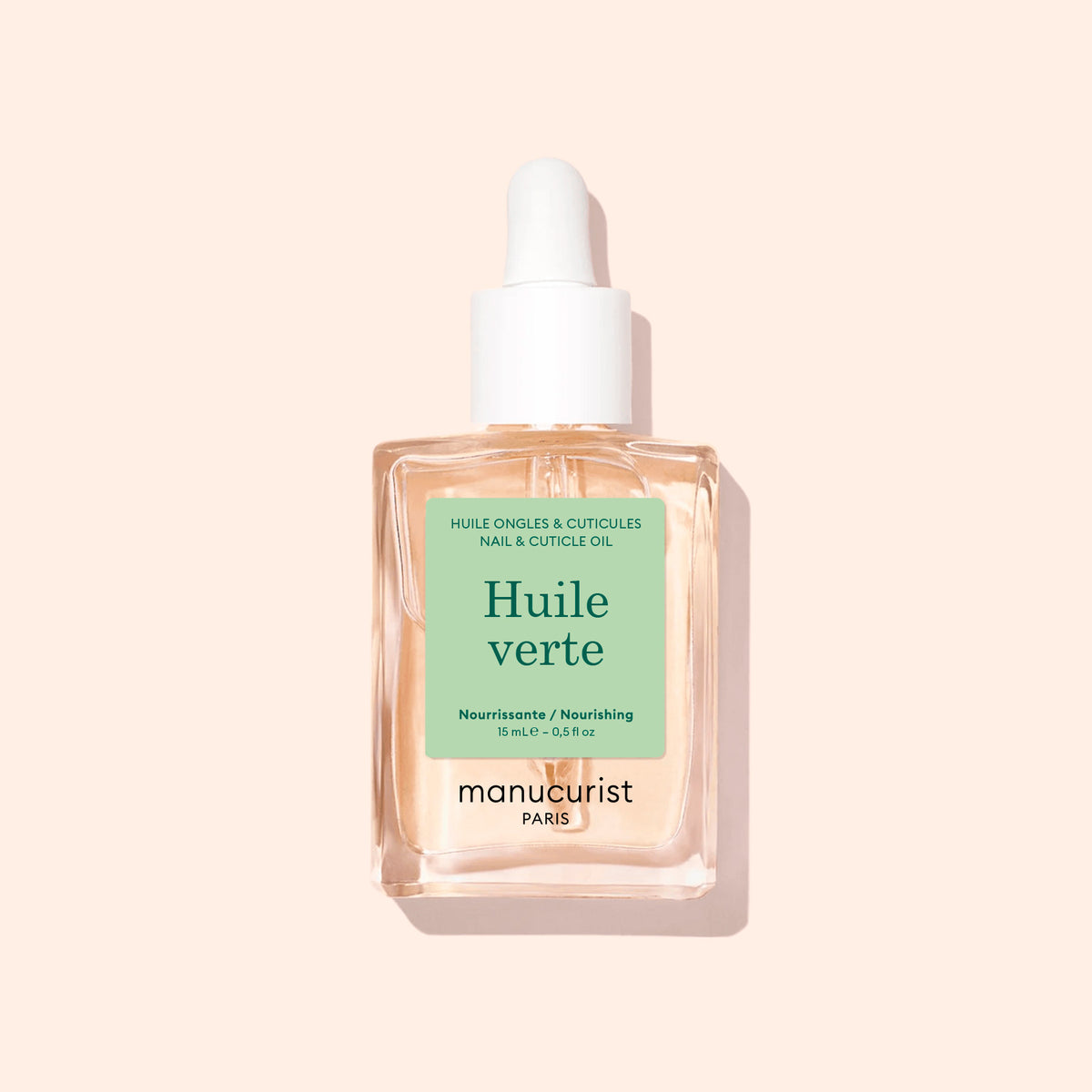 Un flacon compte-gouttes transparent d&