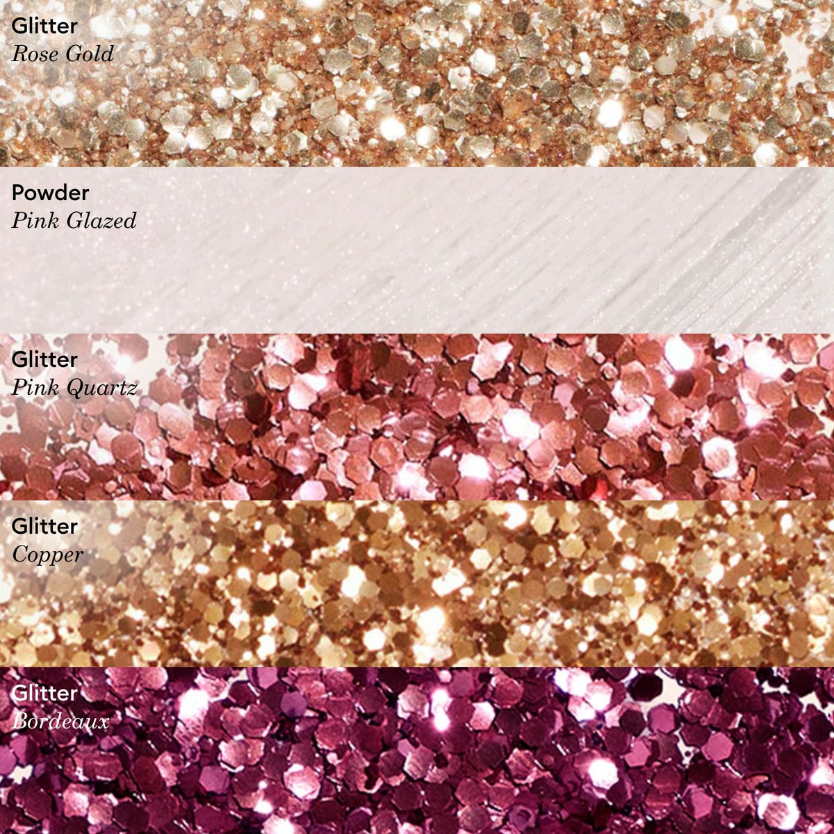Five horizontal swatches show Manucurist&