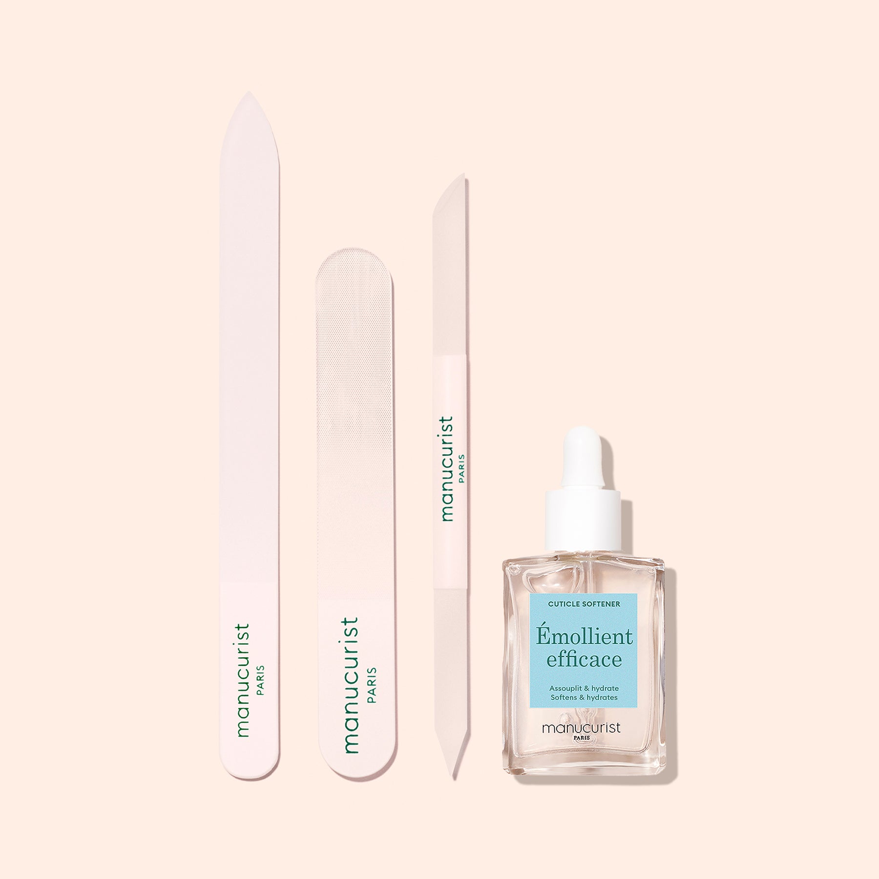 Glass nail accessory trio
