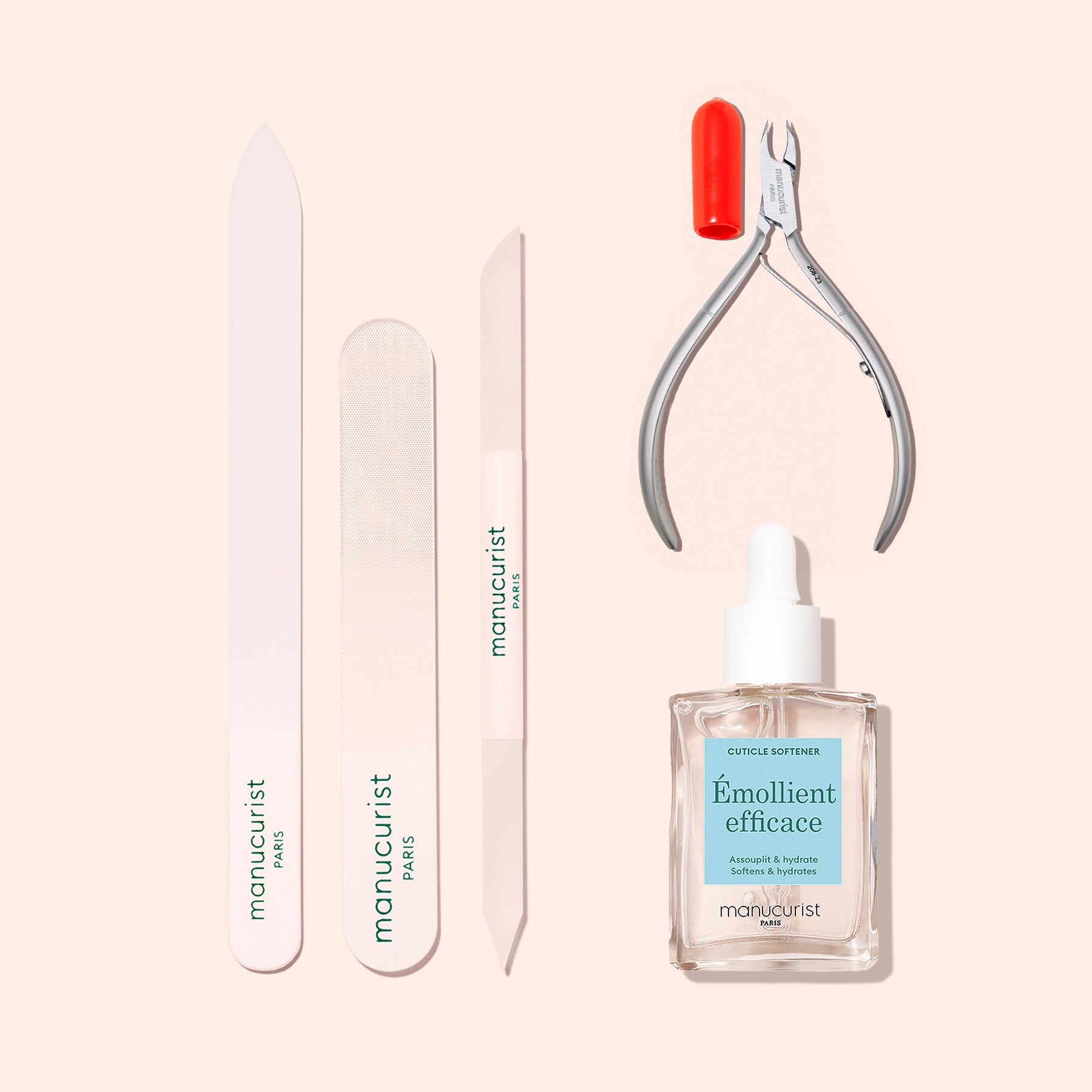 Glass nail accessory trio