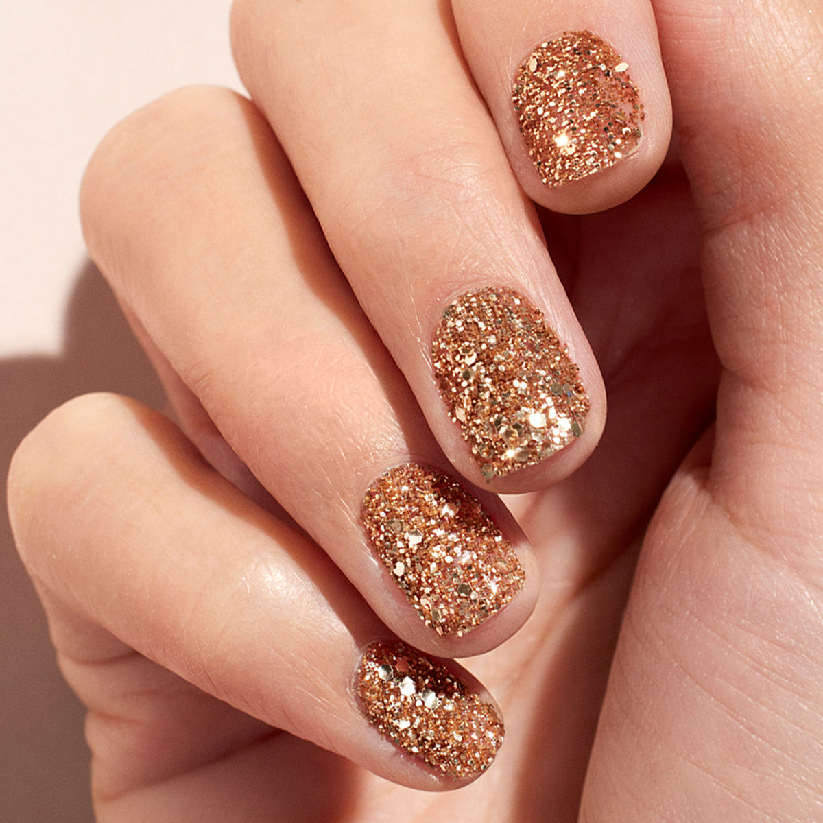 A close-up of nails painted with Manucurist&