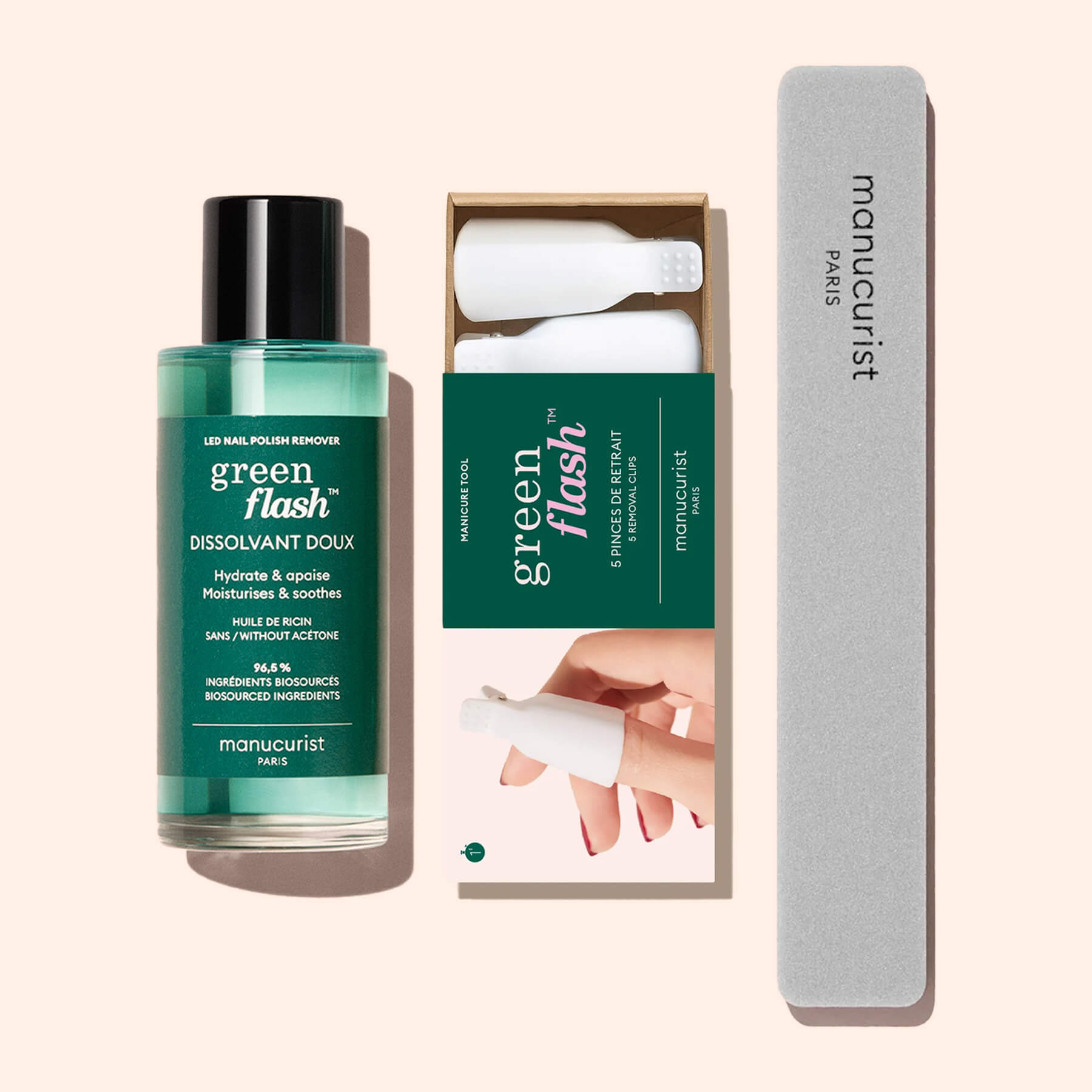 Green Flash Remover and Clips Duo | Manucurist