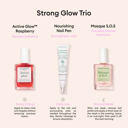 Nourishing Nail Pen + S.O.S. Nail Mask + Active Glow™ Raspberry