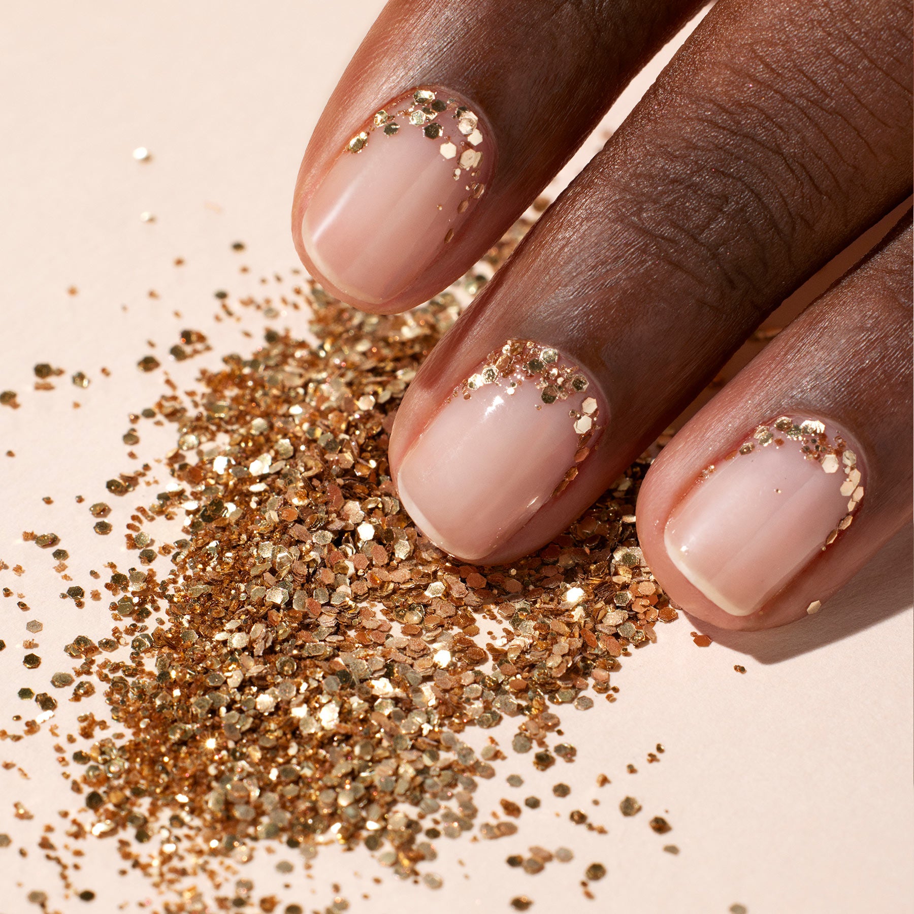Indie Nails Bling Bling is Free of 12 toxins vegan cruelty-free quick dry  glossy finish chip Golden Glitter Colour shade Nail polish, enamel, lacquer,  paint Liquid: 5 ml