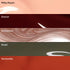 Five horizontal color swatches labeled: Milky Peach (peach), Grenat (deep red), Sandstone (swirled beige), Khaki (olive green), and Terracotta (rusty orange). The Curated Color Collections by Manucurist feature these expertly selected palettes, perfect for manicures inspired by the latest nail trends.