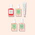 Cinq produits de soin Manucurist, dont des sérums, des huiles et une crème de la collection Ultimate Routine - Sensitive Nails, sont disposés sur un fond rose clair. Parmi eux, un sérum nourrissant pour cuticules formulé pour renforcer les ongles et sublimer votre routine de soin des ongles. Chaque produit présente une étiquette aux couleurs pastel mettant en avant son nom et son usage spécifique.
