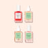 Four manicure product bottles from Manucurist&
