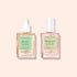 Manucurist Starter Routine - Damaged Nails features two square glass bottles with pastel green labels for nail repair: “Huile Verte” (Nail  Cuticle Oil, dropper) and “Masque S.O.S.” (Overnight Nail Mask, cap).