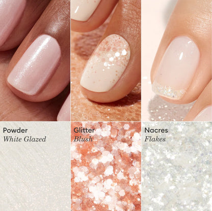 Glitters and effect powders trios