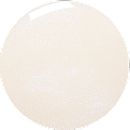 Une petite touche circulaire de peinture beige clair sur un fond blanc uni.