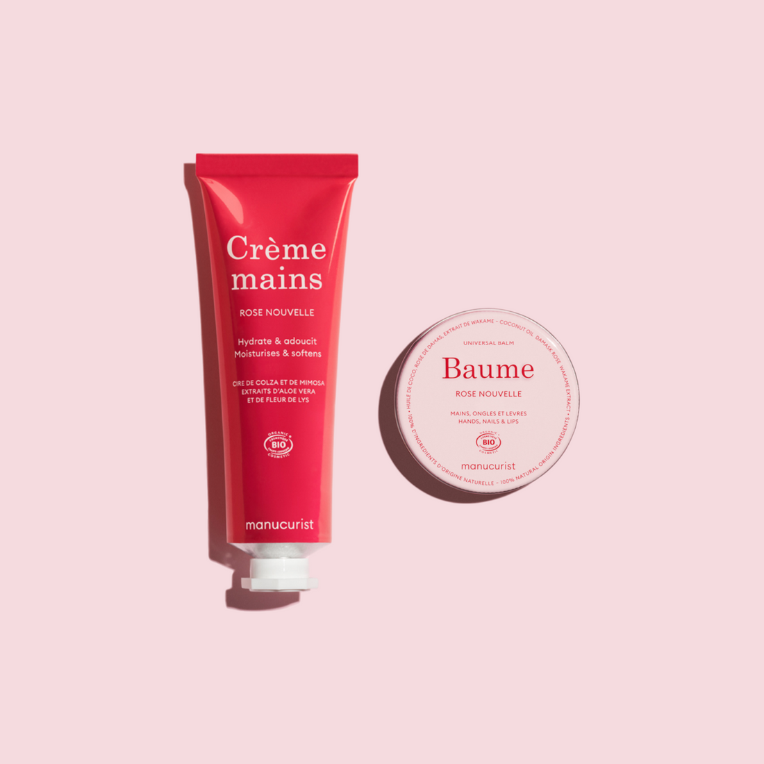 Cosmos Organic Duo Rose Hand Cream & Rose Balm