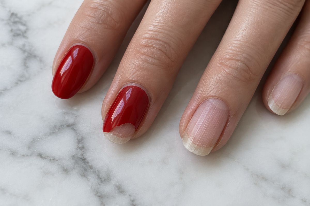 Cycle gel - ongles à différents stades