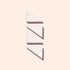 Four white, triangular Manucurist Nail Art Sponges are arranged vertically on a pale background, each casting a soft shadow to the right.