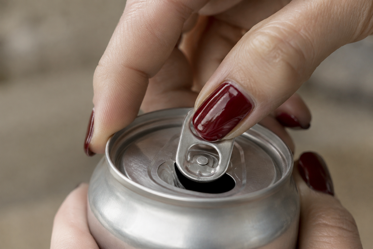 Gel rouge - ouverture canette