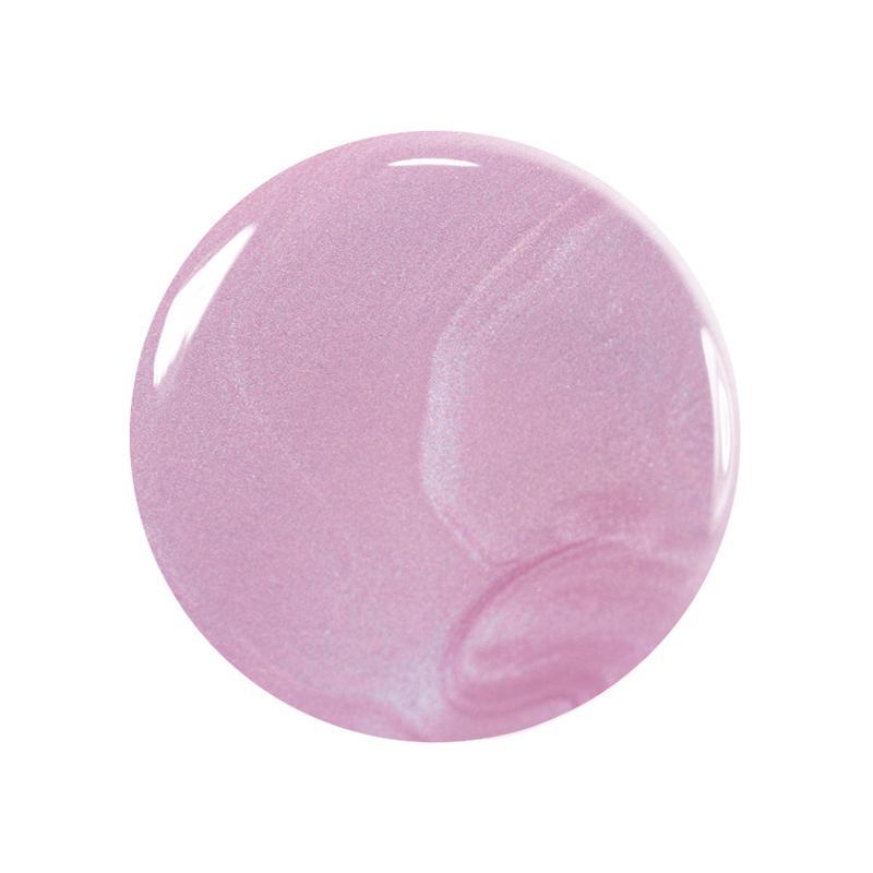 A pastel pink, shimmery aquatic nail polish with marbled swirls and a glossy finish from the Manucurist You  Me Under the Sea Green Flash™ Set, inspired by water-based shades.