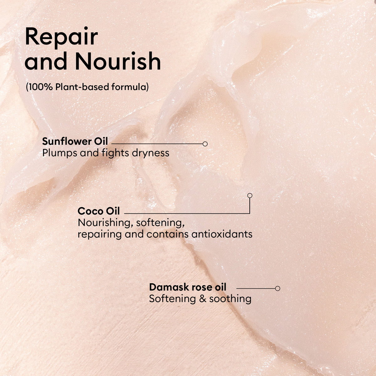 En-tête : Réparer et Nourrir. Le Baume Nourrissant Naturel - Cosmos Organic par Manucurist dévoile un baume onctueux et pâle pour les lèvres ou les cuticules. L&