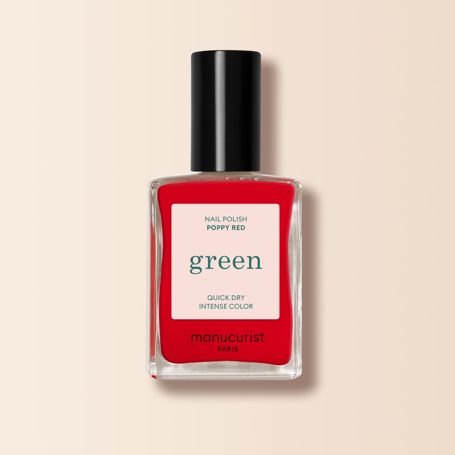 Manucurist Green Natural Nail Color Poppy Red 15 ml .51 fl oz Full Size