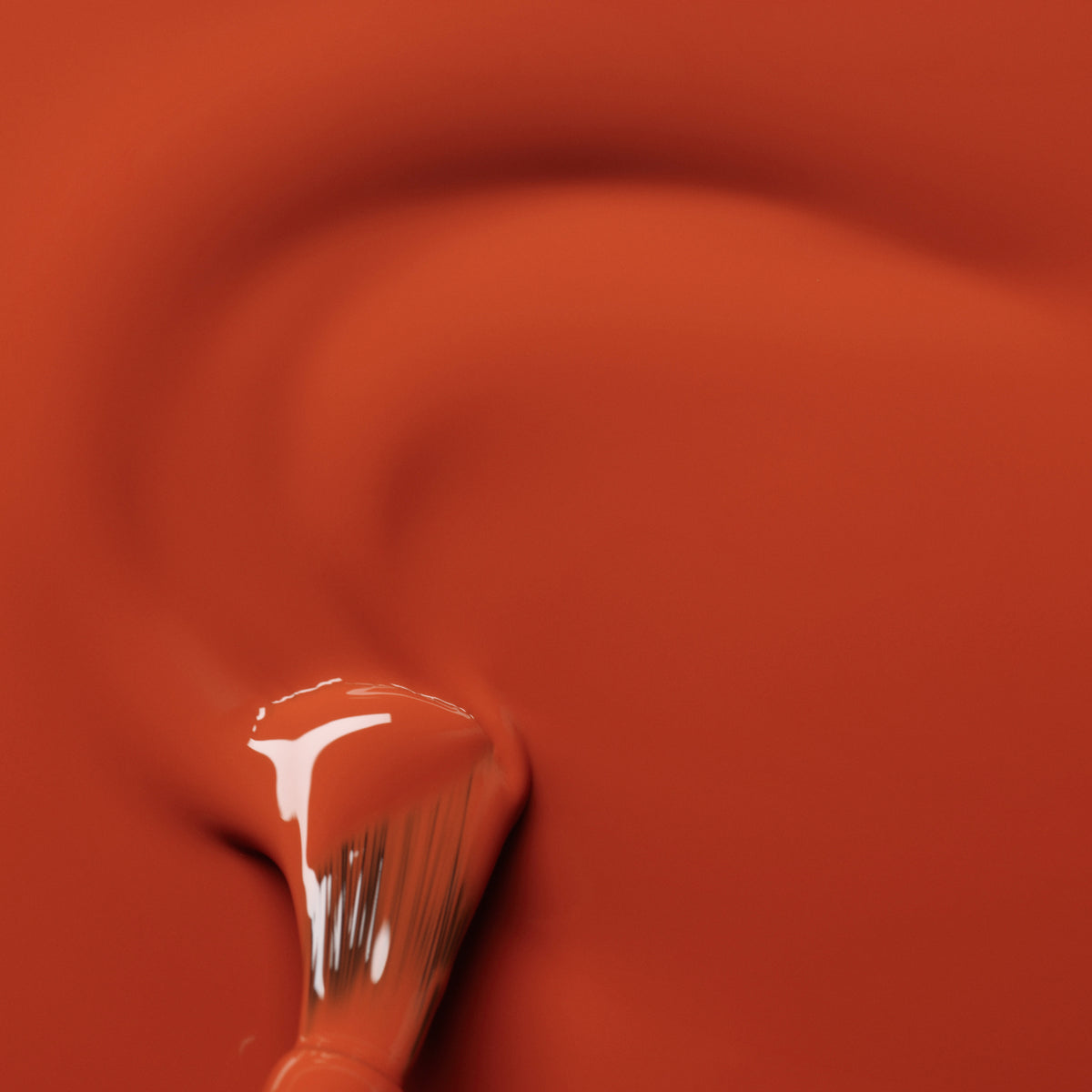 Manucurist Terracotta: a paint brush with liquid resembling scorched red earth, blending vibrant color for a striking effect.